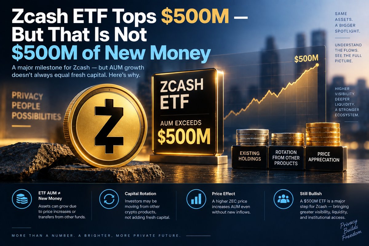 Zcash ETF Tops $500M — But That Is Not $500M of New Money