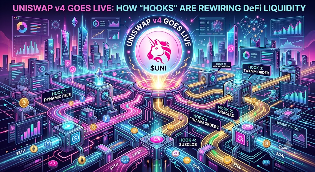Uniswap v4 Goes Live: How 'Hooks' are Rewiring DeFi Liquidity