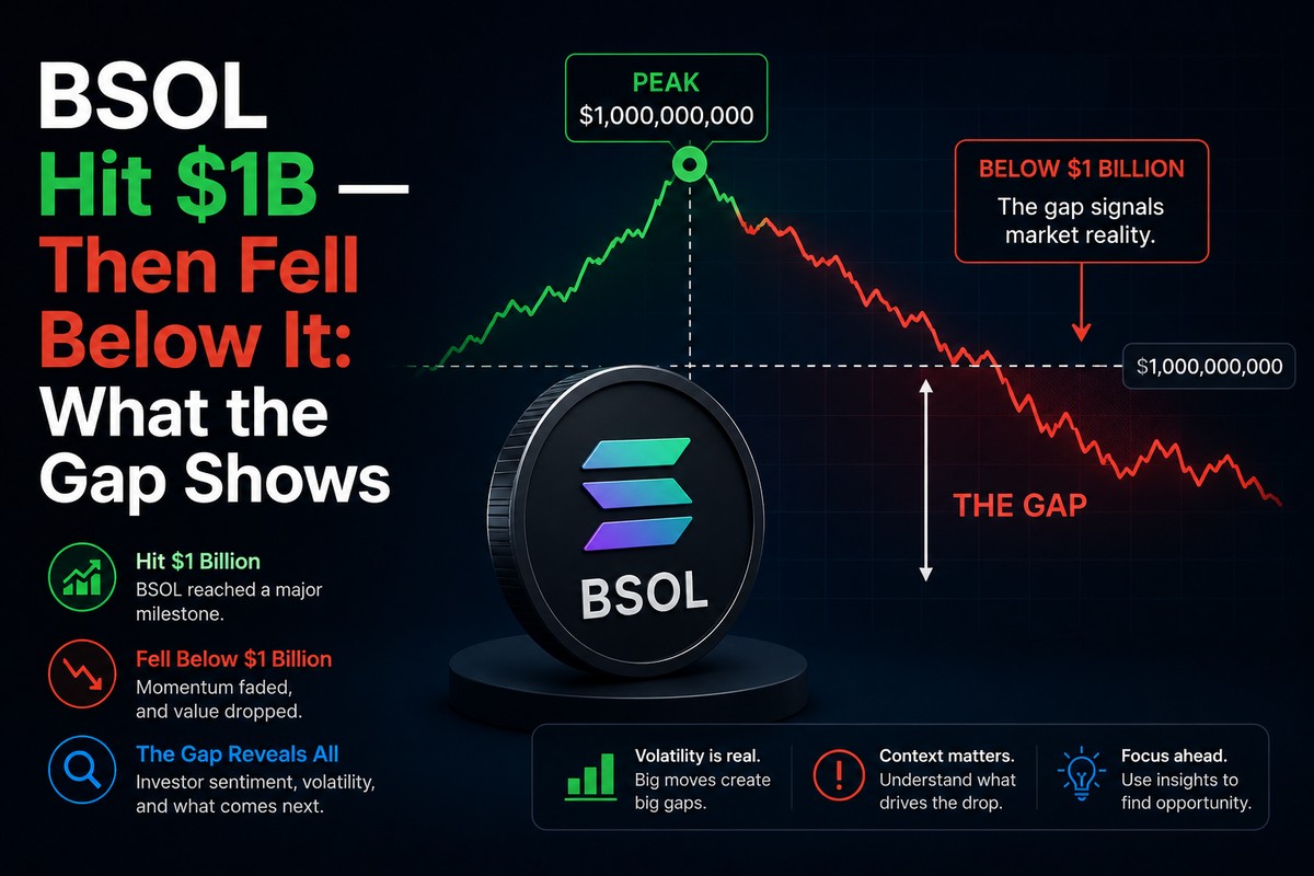 BSOL Hit $1B — Then Fell Below It: What the Gap Shows