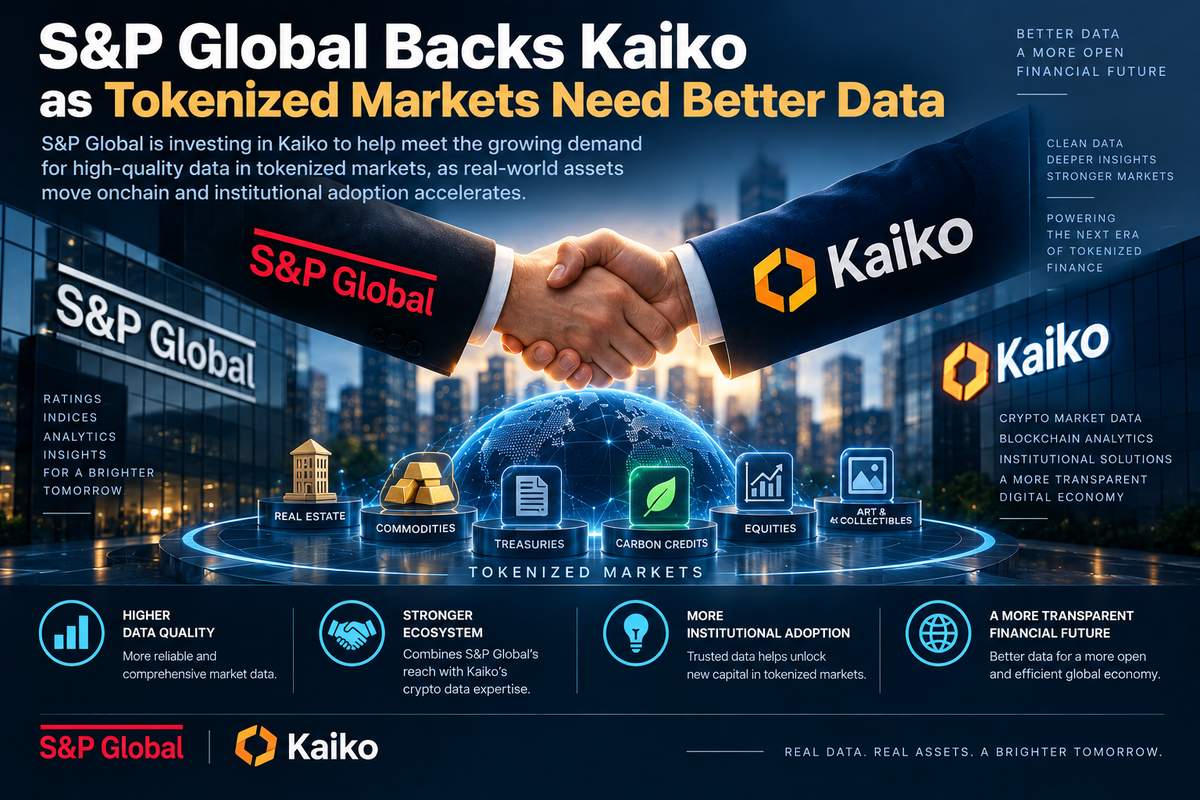 S&P Global Backs Kaiko as Tokenized Markets Need Better Data