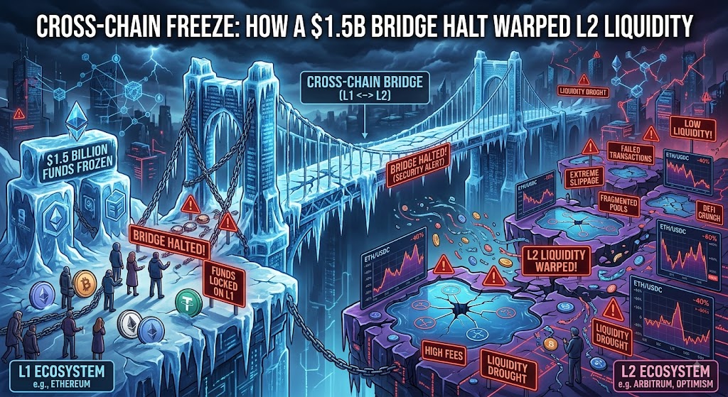 Cross-Chain Freeze: How a $1.5B Bridge Halt Warped L2 Liquidity