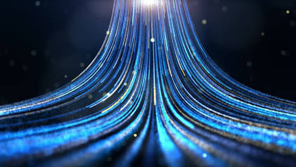 Abstract 3D visualization of digital assets flowing out of a centralized glowing hub into secure decentralized nodes, in dark premium Web3 aesthetics.