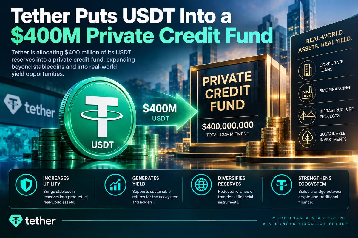 Tether Puts USDT Into a $400M Private Credit Fund