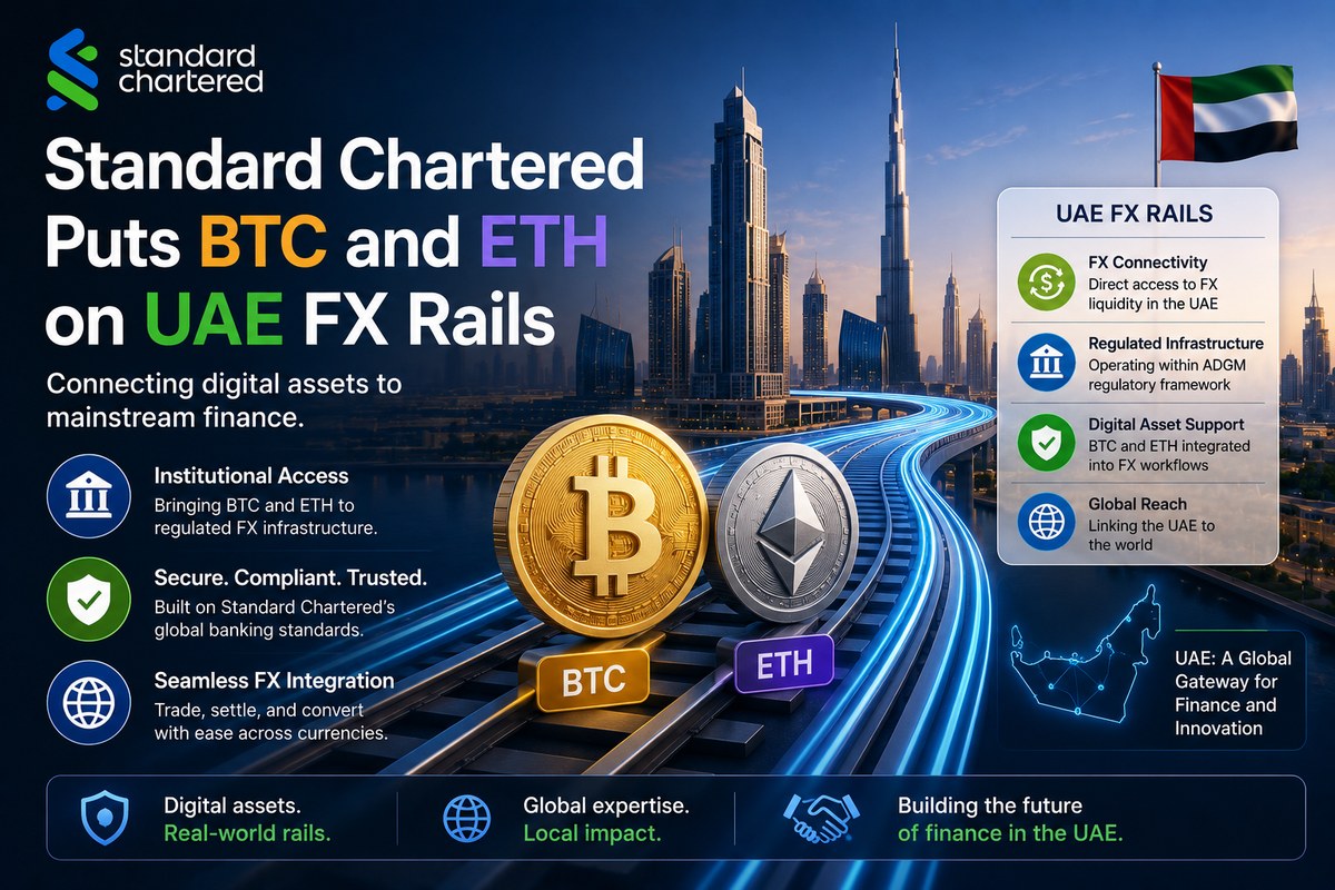 Standard Chartered Puts BTC and ETH on UAE FX Rails